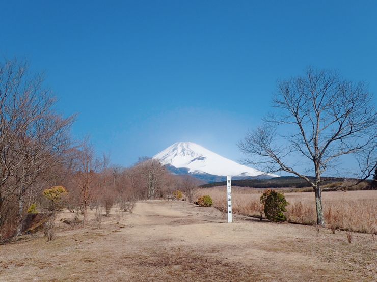 富士山資料館付近から晴れた日は富士山がきれい