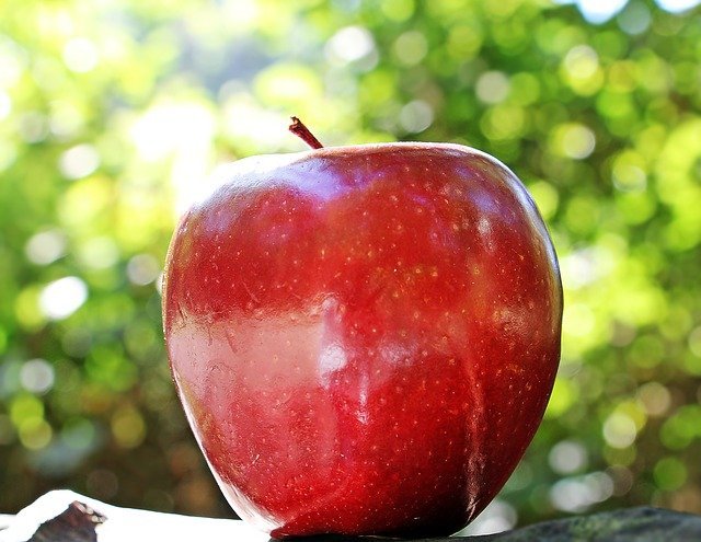 赤く熟したリンゴ