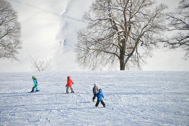スキーを楽しむ子供
